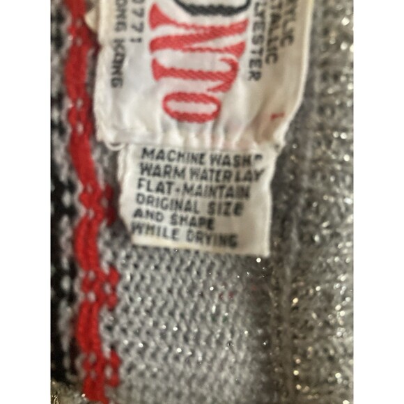 Vintage 60s/70s PRONTO Shimmer Metallic Knit Sweater Vest Sz S Preppy Clueless - Picture 6 of 10